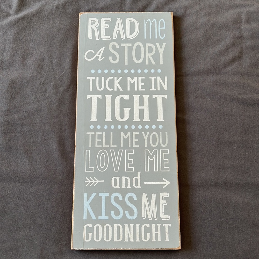 Last Chance! Story Time Blue Wall Art by Mud Pie